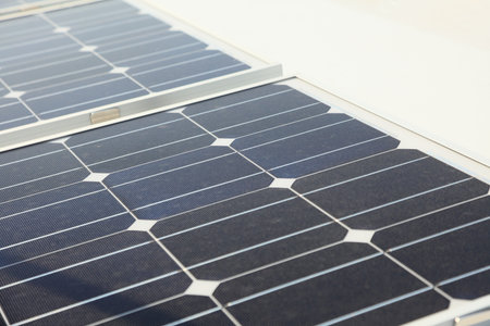 Photovoltaic panels panel solar energy conceptの写真素材