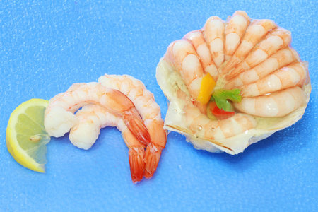 starter of fresh shrimpsの写真素材