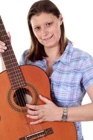 girl with guitarの写真素材