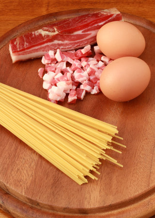 carbonara ingredientsの写真素材