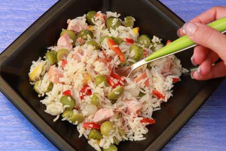 rice saladの写真素材