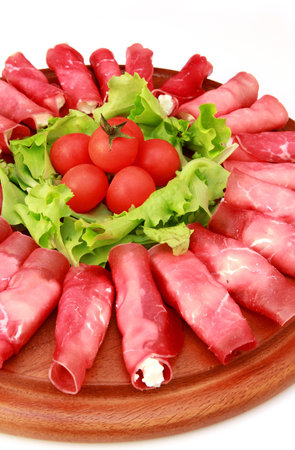 rolls of dried beefの写真素材