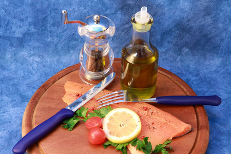 smoked salmon filletの写真素材