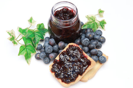 blueberry jamの写真素材