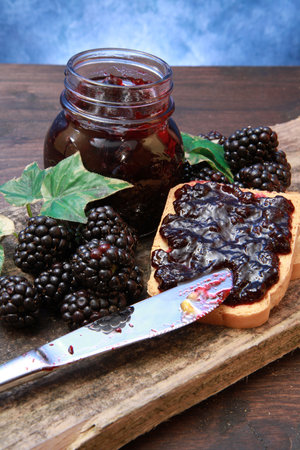 blackberry jamの写真素材