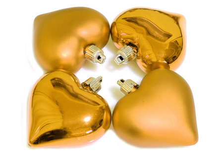 golden heartsの写真素材