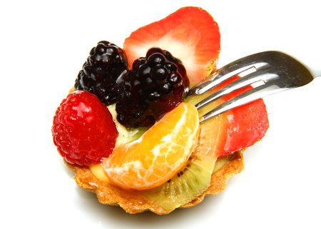 A delicious fruit tart の写真素材