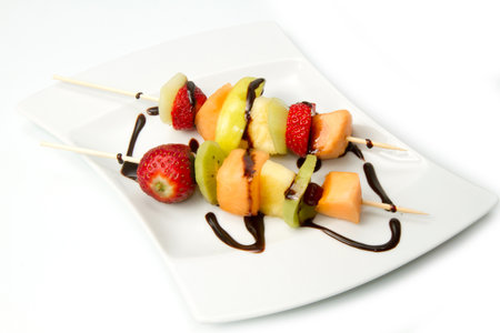 fruit kebabの写真素材