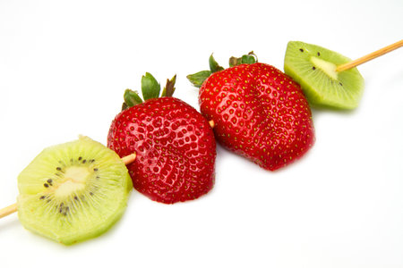 fruit kebabの写真素材