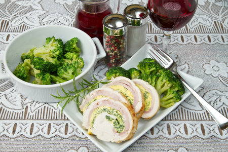 roll filled with vegetablesの写真素材