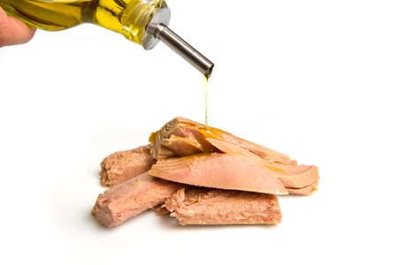 tuna fish isolated on white backgroundの写真素材