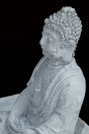 Face of budda statue, Black and white の写真素材