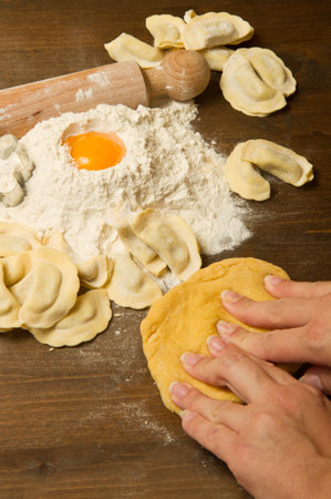 ravioli homemade pasta typical italian の写真素材