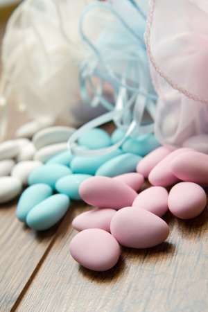 different colored candy favorの写真素材