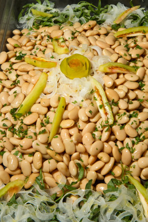 white bean saladの写真素材