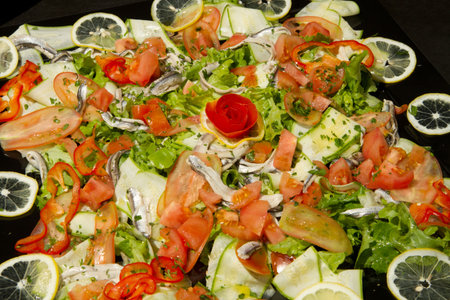 mixed salad appetizerの写真素材