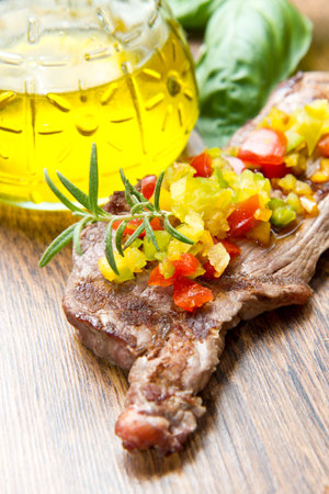 Grilled Steak Meatの写真素材