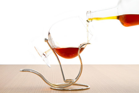 a goblets  of cognac