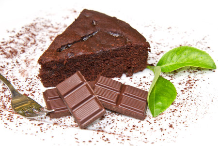 Dark chocolate cake の写真素材