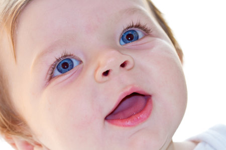 portrait of beautiful baby girlの写真素材