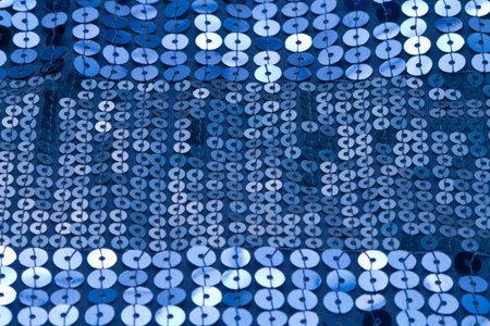 blue sequin background の写真素材