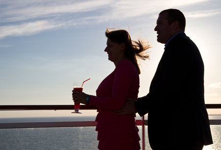 Couple Enjoying a Cruise Vacation 