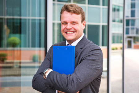 Portrait of an handsome businessman の写真素材