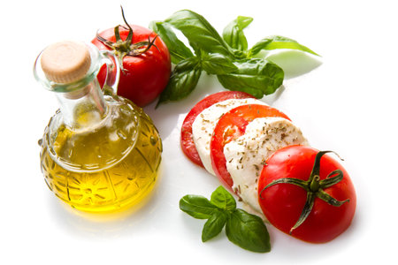 mozzarella with tomato の写真素材