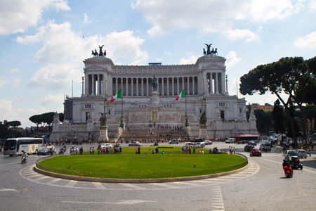 Famous Altare della Patria il Vittoriano  in Rome, Italy