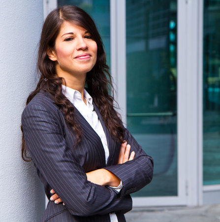 Portrait of a smiling business womanの写真素材