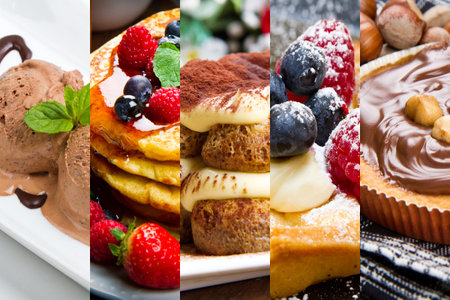 collage of mixed dessertの写真素材