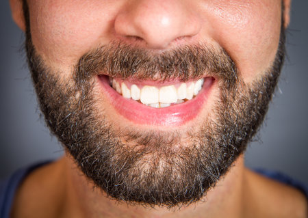 Closeup of beard and mustache manの写真素材