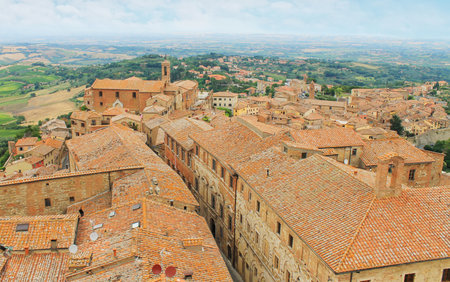 Old town Montepulciano, Tuscany, Italyの写真素材