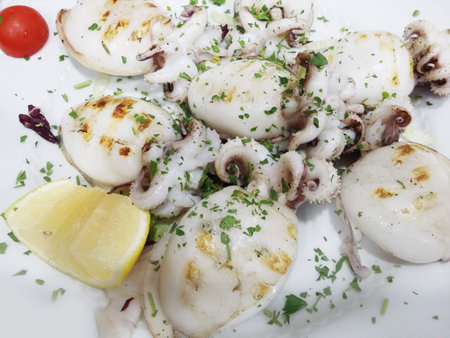 Grilled Squidsの写真素材