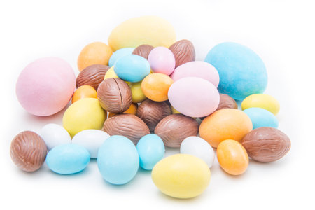 Group of easter eggs