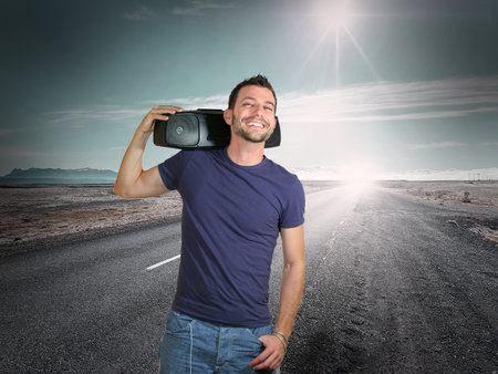 music on the roadの写真素材