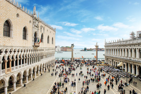 piazza san marco in Venice Italyのeditorial素材