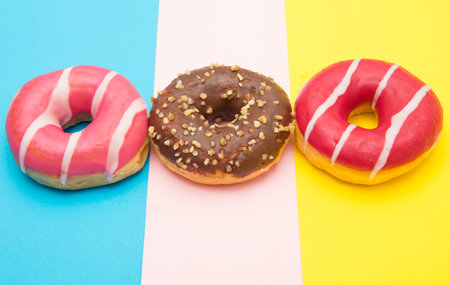 assorted donuts with chocolate