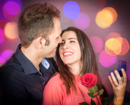 Valentine's day couple in loveの写真素材