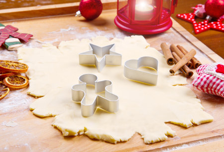 cookies dough homemade for Christmasの写真素材