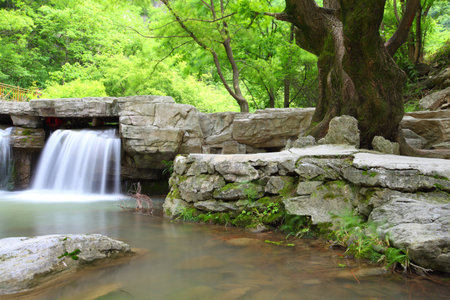 landscape waterfallsの写真素材