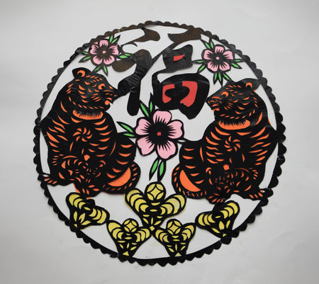 Paper-cut artの写真素材