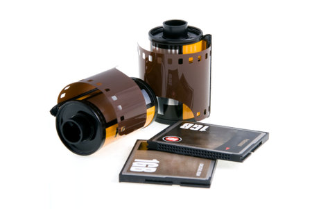 Negative and digital film.の写真素材