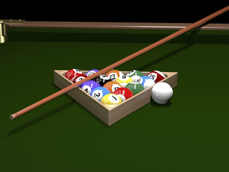 3d render. Colored balls for billiards. Pool.の写真素材