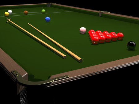 3d render. Colored balls for billiards. Snooker.