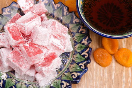 Turkish Delight or lukum- traditional oriental sweetsの写真素材