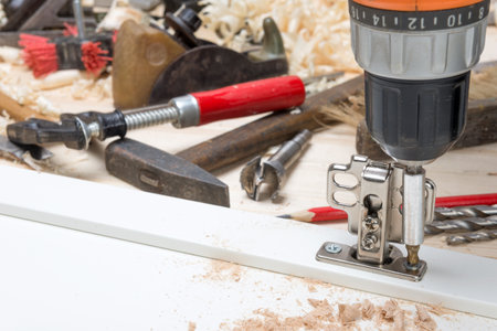 the production of furniture in the carpentry workshop using manual tools
