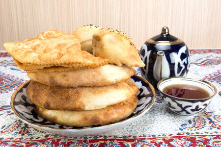 bread products peoples of Central Asia and other eastern countriesの写真素材
