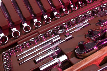 wrenches and other bench tools for mechanic