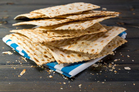 Matzah - An unleavened bread, traditionally eaten by Jews during the Passover festival